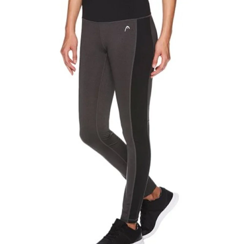 Head Essentials high rise legging charcoal gray heather black yoga active new XS